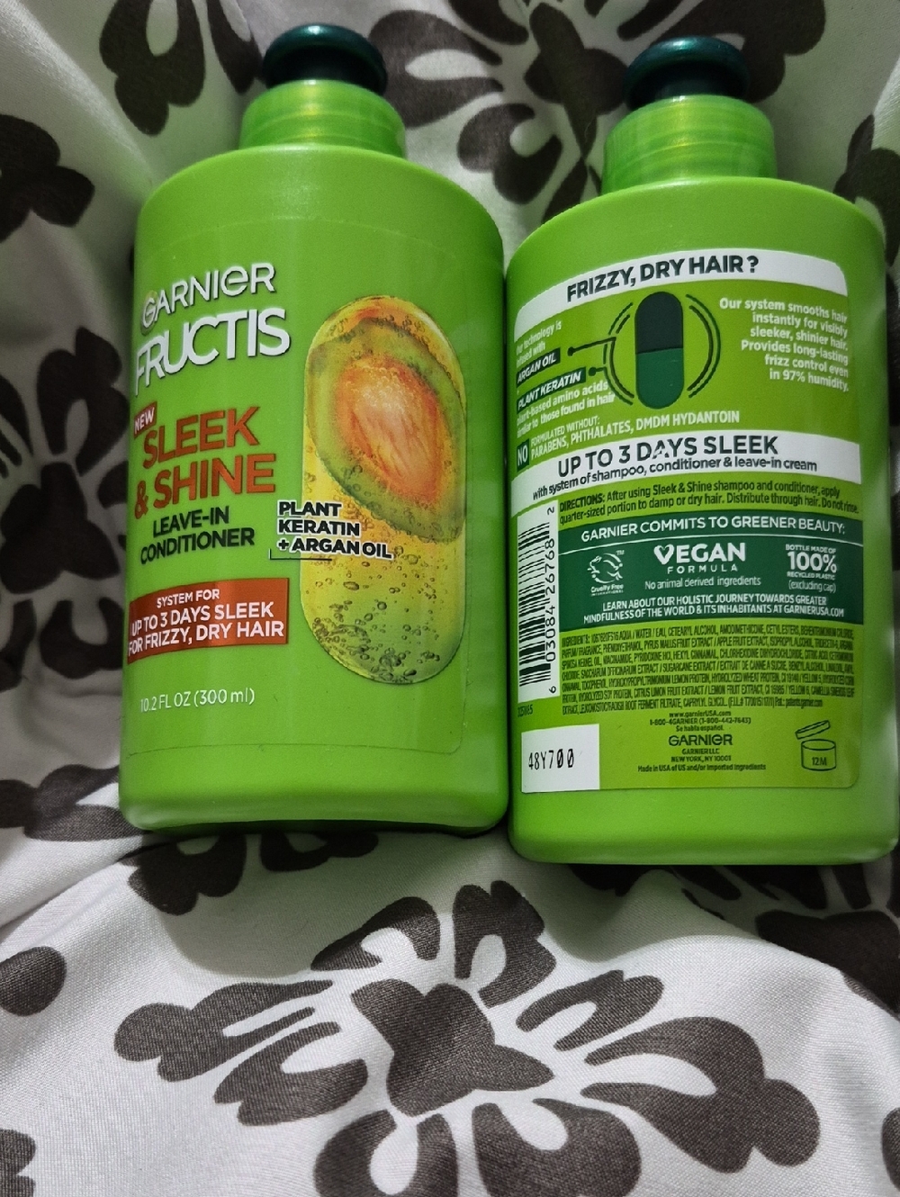 Garnier Fructis Sleek & Shine Leave-In Conditioner Bottle - Bright Green